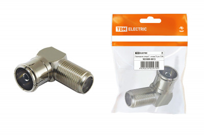 Переходник гнездо F - гнездо TV угловой, инд. упаковка TDM Electric, SQ1809-0015