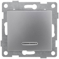 GUSI Bravo МЕХАНИЗМ Выкл. 1кл. (инд), скрытая установка, 10А, 250В. Цвет: серебро., С10В18-004