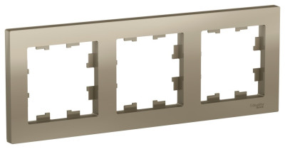 ATN000503 - ATLASDESIGN 3-постовая РАМКА, универсальная, ШАМПАНЬ, Systeme Electric