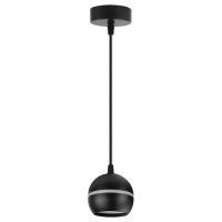 Светильник потолочный на подвесе GX53 15W 230V, черный D90*H80 HL3568, Feron 48090