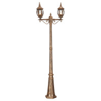 Светильник садово-парковый, 2*100W 230V E27 черное золото, 8114/PL8114, Feron 11242