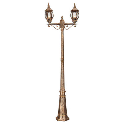 Светильник садово-парковый, 2*100W 230V E27 черное золото, 8114/PL8114, Feron 11242