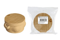 Распаячная коробка ОП D65х40мм, крышка, сосна, IP54, 4вх. инд. штрихкод TDM Electric, SQ1401-0701