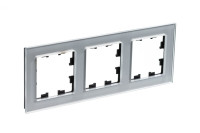 ATN320303 - ATLASDESIGN NATURE 3-постовая РАМКА, ОРГАНИЧЕСКОЕ СТЕКЛО АЛЮМИНИЙ, Systeme Electric