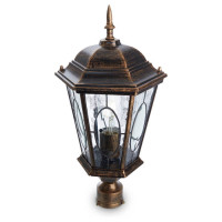 Светильник садово-парковый, 60W 230V E27 черное золото, PL152, Feron 11321