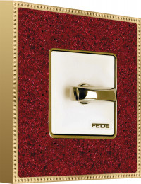 Fede Выключатель 1-клавишный, тумблерный, Цвет бежевый - Pompeired, серия Belle Epoque Corinto