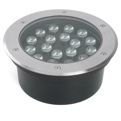 Светильник тротуарный 20W, AC12V, 4000К, D200*H90mm, внутренний диаметр: 170mm, IP67, SP2804, Feron 48454