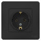 BLANCA С/У РОЗЕТКА с заземлением без шторок, 16А, 250В, АНТРАЦИТ