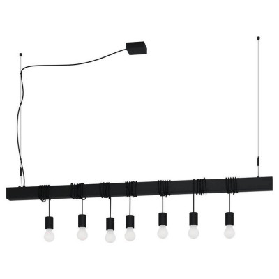 39938 Подвесной потолочный светильник (люстра) TOWNSHEND-B, 7x40W, E27, L1500, B95, H2000, сталь, че