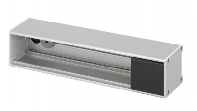 Simon K45 Connect Офиблок Line из алюминия на 4 механизма цвета графит, KFC234-14