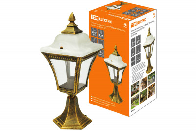 Светильник садово-парковый "Глазурь" 60 Вт, стойка, прозрачное/бронза, Е27, TDM Electric, SQ0330-0328