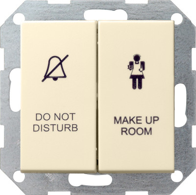 110401 Gira Двухклавишный выключатель в сборе для управления индикатором состояния номера в гостинице