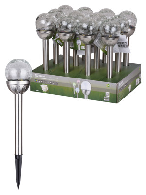 Светильник СС "Кракле" на солнечных батареях, сталь, меняет цвет, TDM Electric, SQ0330-0133