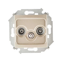 Simon Simon15 Розетка R-TV-SAT одиночная, винт. зажим, шампань, 1591466-034
