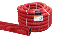 Труба гофрированная двустенная ПНД d 50 с зондом (50 м/уп.) красная TDM Electric, SQ0413-5050
