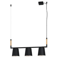 43612 Подвесной потолочный светильник (люстра) LACEY, 3Х40W, E27, L780, B160, H1110, сталь/дерево, ч