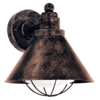 94858 Уличный светильник настенный BARROSELA, 1х40W(E27), H240, гальван. сталь, состаренный медный//п