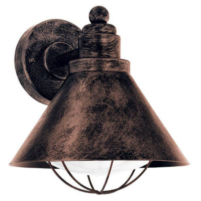 94858 Уличный светильник настенный BARROSELA, 1х40W(E27), H240, гальван. сталь, состаренный медный//п