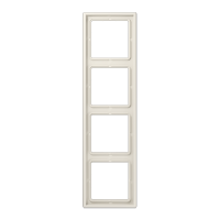 Рамка для вертикальной и горизонтальной установки, 4 поста; дюропласт; слоновая кость; LS990, LS984W