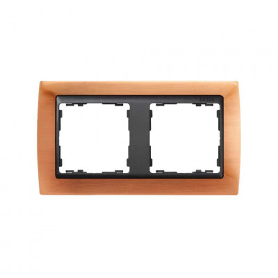 Simon Рамка на 2 поста, S82, античная медь - графит, 82824-36