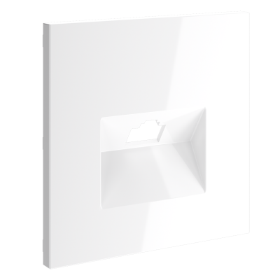 Накладка для розетки компьютерной RJ45 кат.6, S70 (белый глянцевый), VLS001301