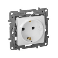Legrand Розетка с заземлением - Legrand Etika - без шторок 16А 250В винтовые зажимы - белый, 672221