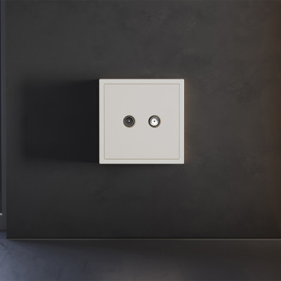 Накладка для розетки телевизионной оконечной TV+SAT, S70 (хлопок), VLS001613