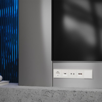 Накладка для розетки телевизионной оконечной TV+SAT, S70 (хлопок), VLS001613