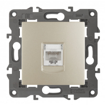 ЭРА 14-3107-04 Elegance Шампань Розетка комп RJ45