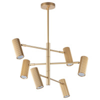 Lightstar 718263 (MD2166-6A) Люстра ROMA 6х28W GU10 (led)  CHAMPAGNE GOLD (в комплекте)