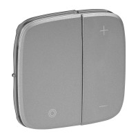 Legrand Valena ALLURE.Лицевая панель для кнопочного светорегулятора.Алюминий, 752087 Legrand Valena ALLURE.Лицевая панель для кнопочного светорегулятора.Алюминий, 752087