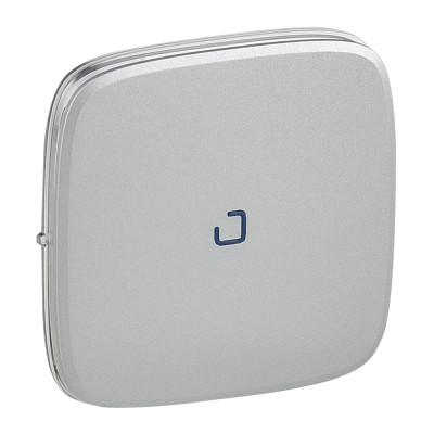 Legrand Valena ALLURE.Лицевая панель для переключателя промежуточного с подсветкой/индикацией.Алюминий, 755277