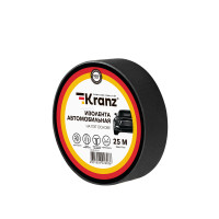 Изолента автомобильная KRANZ ПОЛИЭСТЕР 25 мм х 25 м х 0,17 мм, KR-09-2916-1