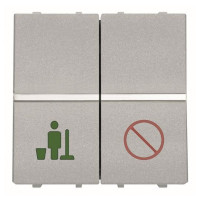 N2244.5 BL - Механизм выключателя Не беспокоить/Уборка номера, 2-модульный, серия Zenit, цвет альпийский белый - 2CLA224450N1101