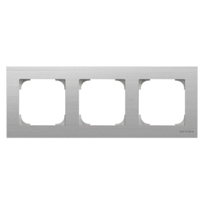ABB SKY Нержавеющая сталь Рамка 3-постовая