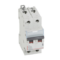 Legrand Автоматический выключатель DX? 10000 - 16 кА - тип характеристики B - 2П - 230/400 В~ - 10 А - 2 модуля, 408940