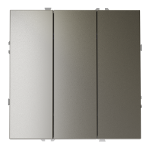 Выключатель встраиваемый VOLTUM S70 трехклавишный 10А, (шелк), VLS030104