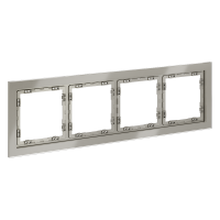 Рамка стеклянная VOLTUM S70 на 4 поста, (шелк, стекло), VLS110404
