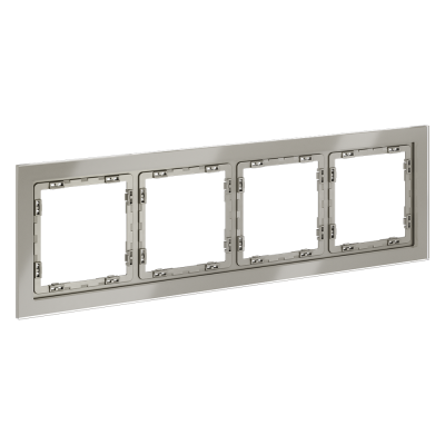 Рамка стеклянная VOLTUM S70 на 4 поста, (шелк, стекло), VLS110404