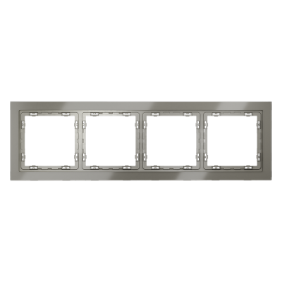 Рамка стеклянная VOLTUM S70 на 4 поста, (шелк, стекло), VLS110404