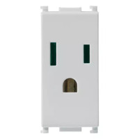 Vimar Розетка 2P+T 15A США/Швейцарский стандарт на 1 модуль, серебро, 14242.SL