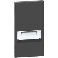 KG71 Bticino LIVING NOW. Лицевая панель для светильника подсветки 2 модуля.Цвет Черный., KG71
