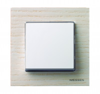 ABB Выключатель 1-клавишный, вставка - белый, рамка - дерево ясень, ABB Выключатель 1-клавишный, вставка - белый, рамка - дерево ясень,