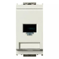 Vimar Розетка RJ45 NETSAFE CAT 6 UTP 110 белая, 16359.6.B