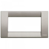 Vimar Накладка для 4 модулей металл металлик титановый, 16734.24