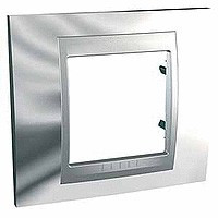 MGU66.002.010 - UNICA TOP РАМКА 1-постовая, АЛЮМИНИЙ/ХРОМ ГЛЯНЦЕВЫЙ, Schneider Electric
