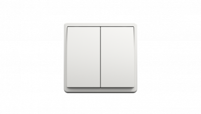 Выключатель 2-клавишный, Efapel Apolo 5000, цвет  белый матовый