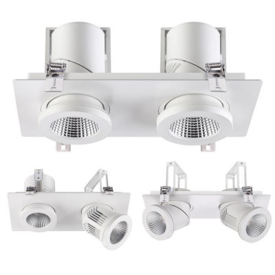 Novotech 357874 SPOT NT18 091 белый Встраиваемый светильник IP20 LED 3000К 2*25W 220-240V PROMETA