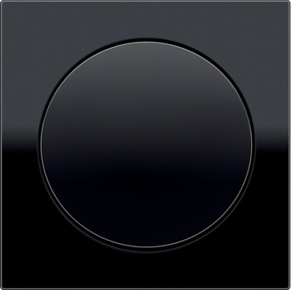 Berker Выключатель 1-клавишный, глянцевый черный/черное стекло, серия R.3