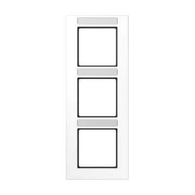 Рамка для вертикальной и горизонтальной установки, 3 поста; термопласт; белый; A CREATION, AC583BFWW